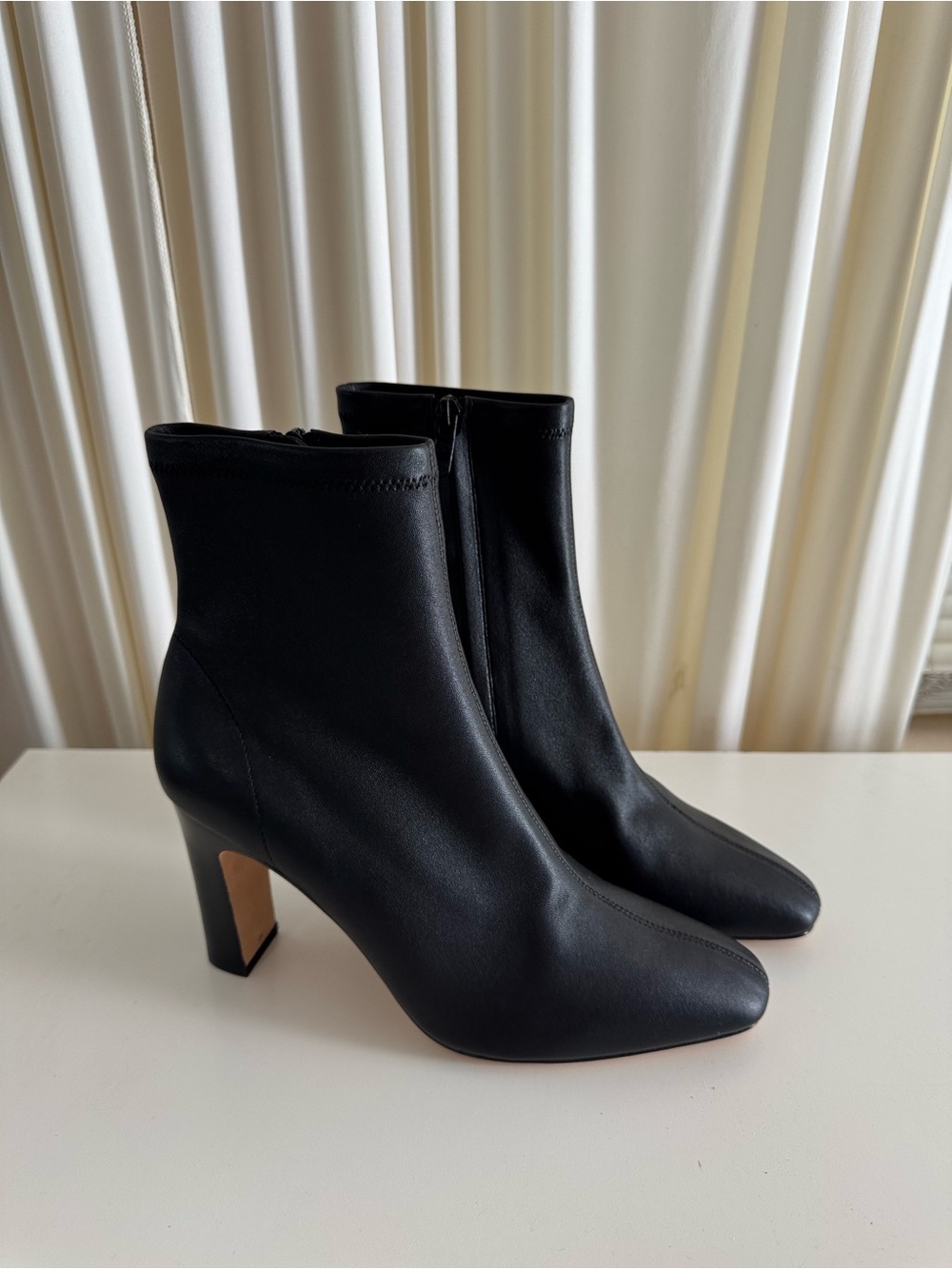 Paige Pax Block Heel Bootie Black Ankle Boot Size 8 NEW Fall Winter